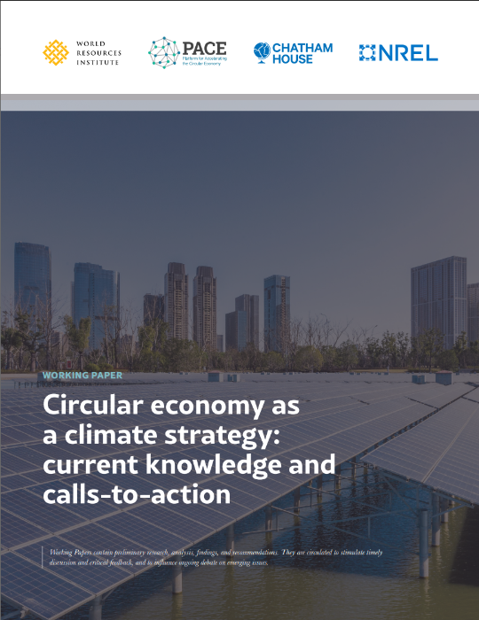 Circular economy as a climate strategy: current knowledge and calls-to-action